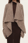 OUDE WAAG Fall/Winter 2025 Chunky Ribbed Knit Cardigan OW-OW-25AW-KT10A2GY830-KWH Mineral Grey